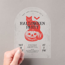  rode kat en pompoen Halloween Party