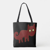 Rode Kat Geo-glyfen Dieren Tote Bag (Achterkant)