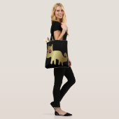 Rode Kat Geo-glyfen Dieren Tote Bag (Op model)