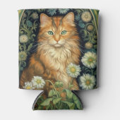 Rode kat in de tuin art nouveau blikjeskoeler (Voorkant)