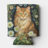 Rode kat in de tuin art nouveau blikjeskoeler (Achterkant)