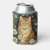 Rode kat in de tuin art nouveau blikjeskoeler (Blikje Achterkant)