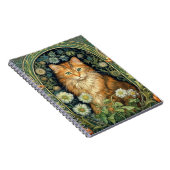 Rode kat in de tuin art nouveau notitieboek (Rechterzijde)