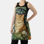 Rode kat in de tuin art nouveau schort (Insitu)