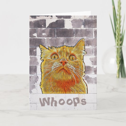 Rode kat in Trouble. Kaart (Voorkant)