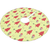 Rode kat Kerstboom Naadloos patroon Kerstboom Rok (Gekanteld)