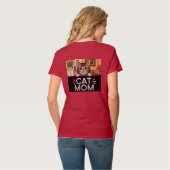 Rode kat Mom V-hals T-shirt (Achterkant volledig)
