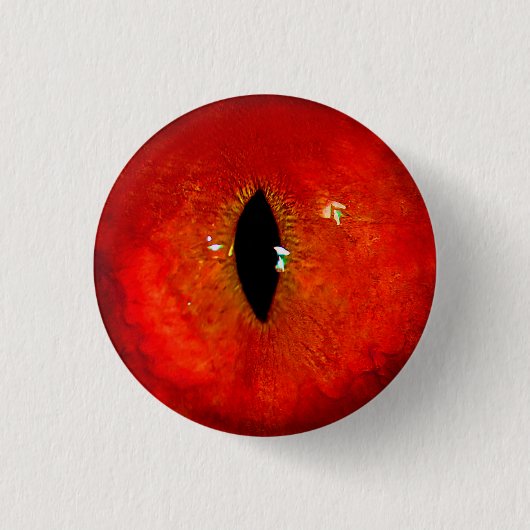 Rode Kat Oog Ronde Button 3,2 Cm (Voorkant)
