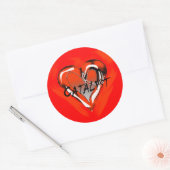 Rode katalysator ronde sticker (Envelop)