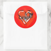 Rode katalysator ronde sticker (Tas)