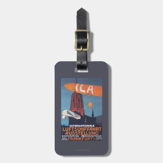 Rode kathedraal - 1e aeronautische afbeelding bagagelabel (Voorkant verticaal)