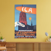 Rode kathedraal - 1e aeronautische afbeelding canvas afdruk (Insitu (Woonkamer))