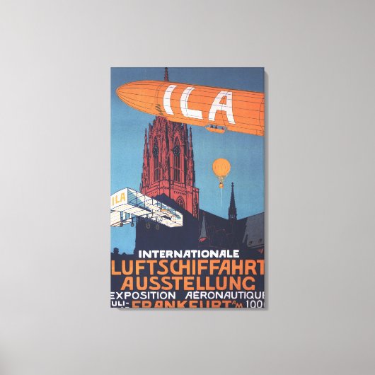 Rode kathedraal - 1e aeronautische afbeelding canvas afdruk (Voorkant)