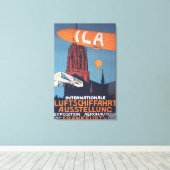 Rode kathedraal - 1e aeronautische afbeelding canvas afdruk (Insitu (Houten vloer))