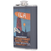 Rode kathedraal - 1e aeronautische afbeelding heupfles (Links)