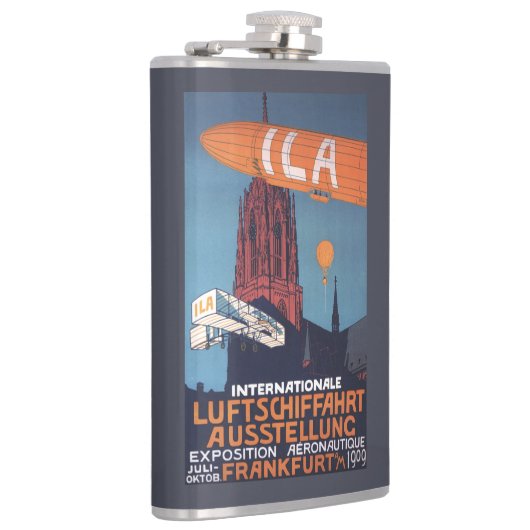 Rode kathedraal - 1e aeronautische afbeelding heupfles (Rechts)