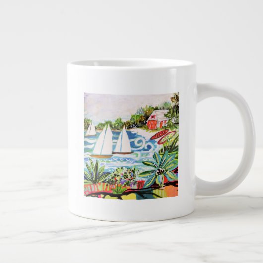 Rode katoen van de bay II Grote Koffiekop (Rechts)