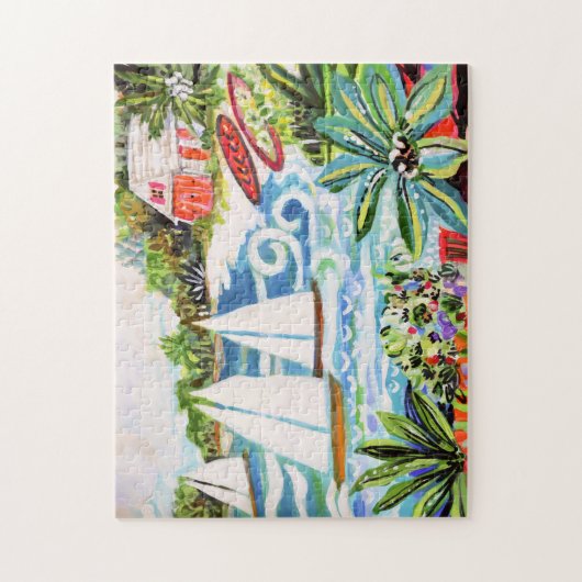 Rode katoen van de bay II Legpuzzel (Verticaal)