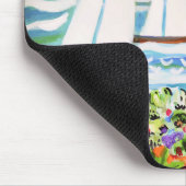 Rode katoen van de bay II Muismat (Hoek)