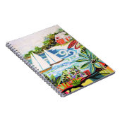 Rode katoen van de bay II Notitieboek (Rechterzijde)