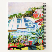 Rode katoen van de bay II Notitieboek (Achterkant)