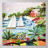 Rode katoen van de bay II Poster (Voorkant)