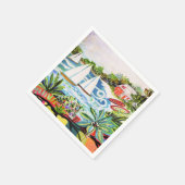 Rode katoen van de bay II Servet (Hoek)