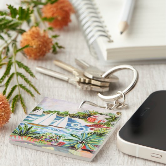 Rode katoen van de bay II Sleutelhanger (Voorkant Rechts)