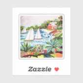 Rode katoen van de bay II Sticker (Vel)