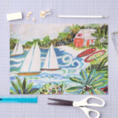 Rode katoen van de bay II Tissuepapier (Craft)