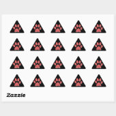 rode kattenpootafdruk sticker (Vel)
