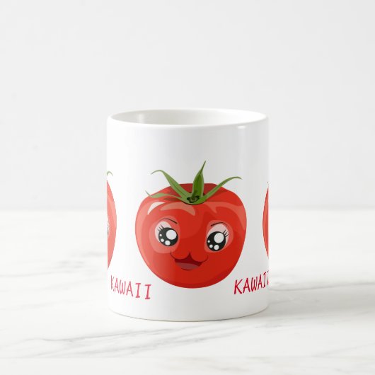 Rode kawaii tomaat Witte Mok (Center)