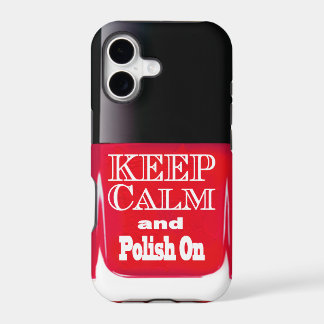 Rode Keep Calm Nagellak Fles iPhone 5 Hoes