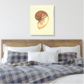 rode kegel Shell Canvas Afdruk (Insitu (Slaapkamer))
