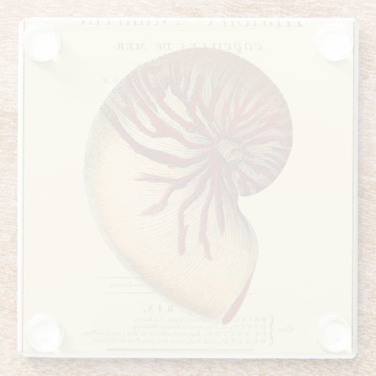  rode kegel Shell Glazen Onderzetter (Achterkant)