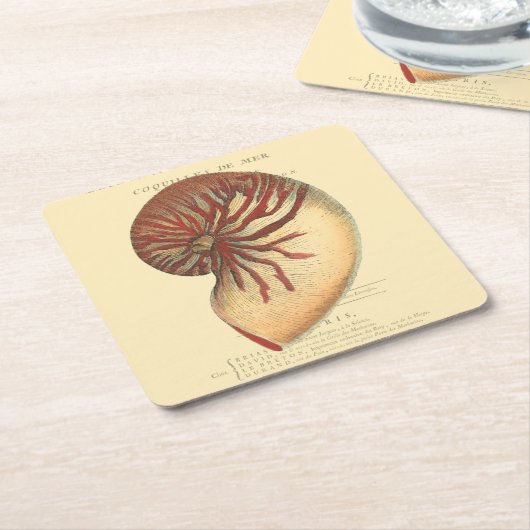  rode kegel Shell Kartonnen Onderzetters (Schuin)