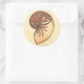 rode kegel Shell Ronde Sticker (Tas)