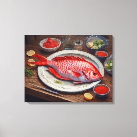 Rode Keizer schilderij - Verpakte canvas Print (Voorkant)