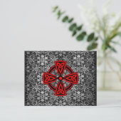 Rode Keltische Briefkaart met dwarsdoorsnede (Staand voorkant)