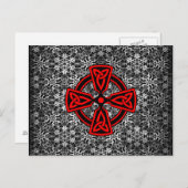 Rode Keltische Briefkaart met dwarsdoorsnede (Voorkant / Achterkant)