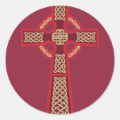 Rode Keltische Kruis Stickers (Voorkant)