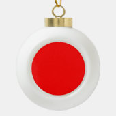 Rode keramische bal Kerstversiering Ornament (Voorkant)