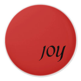 Rode keramische kersttrekker knop