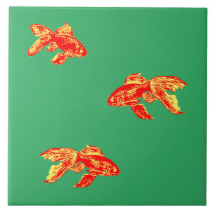 rode keramische tegel tegeltje