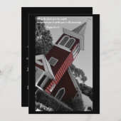 Rode Kerk Baptisme Uitnodiging (Voorkant / Achterkant)