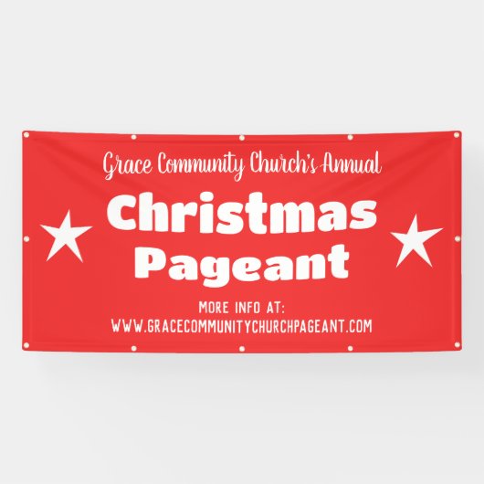 Rode Kerk gepersonaliseerde banner (Horizontaal)