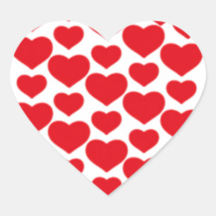 Rode Kerk voor Valentine - Hart Sticker