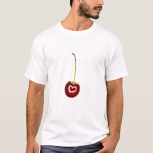 Rode kerrie met witte, volwassen wittebots t-shirt