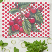  rode kerry Polka Dot Fruit Pattern Cute Theedoek (Gevouwen)