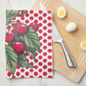  rode kerry Polka Dot Fruit Pattern Cute Theedoek (Quarter Fold)